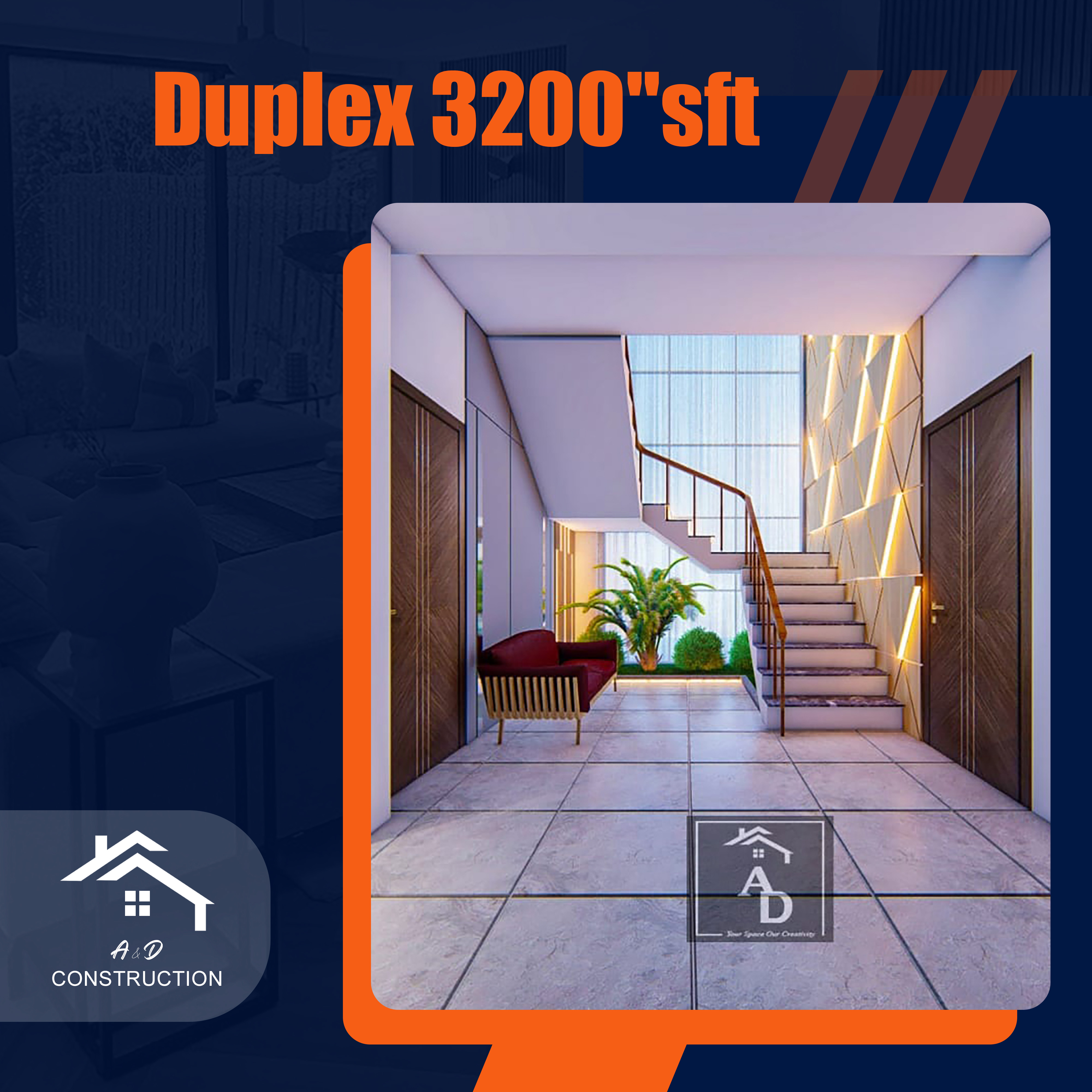 Duplex  3200" sft